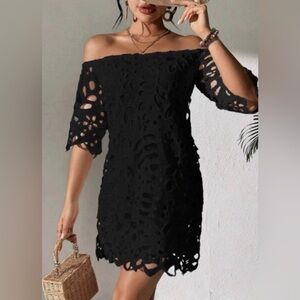Elegant Black Lace Dress